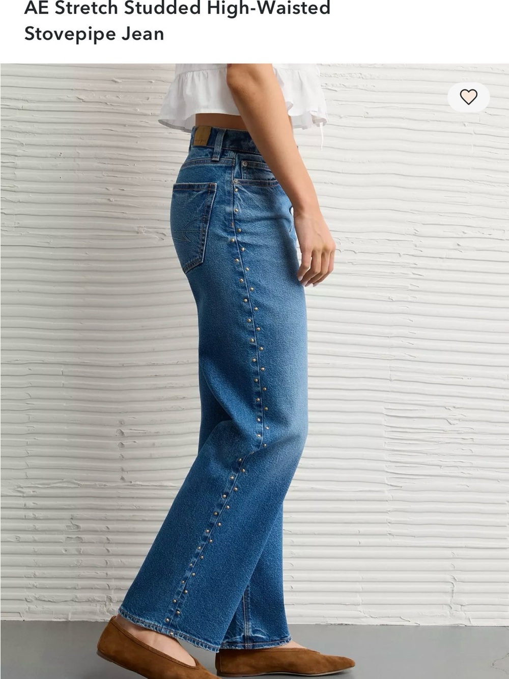American Eagle Stretch Studded High-Waisted Stovepipe Jean
